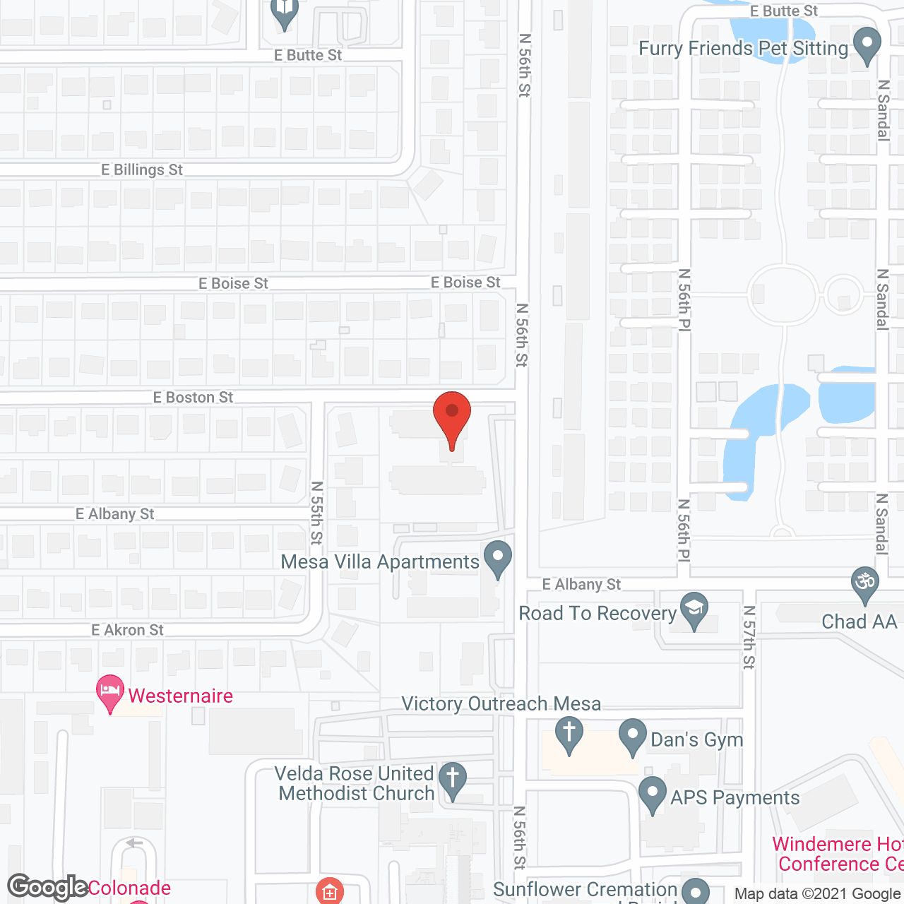 Desert Palms Retirement Center in google map