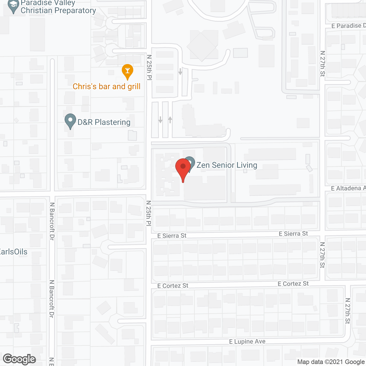 Zen Senior Living in google map