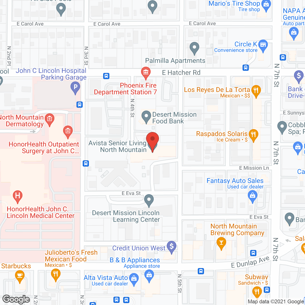Avista North Mountain in google map