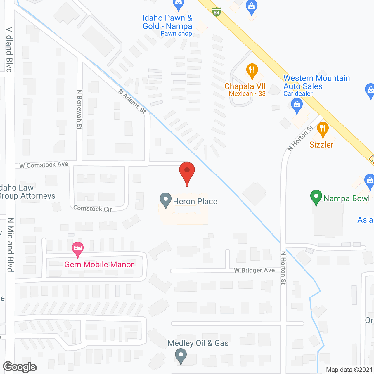 Heron Place in google map