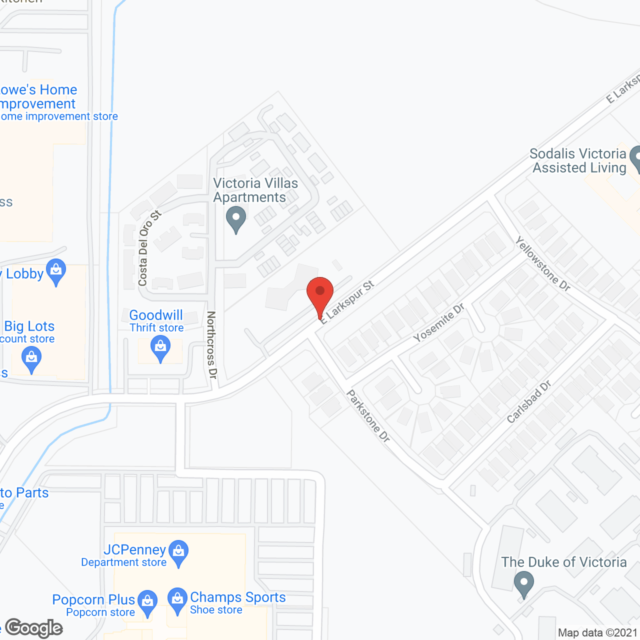 Sodalis Victoria Assisted Living in google map