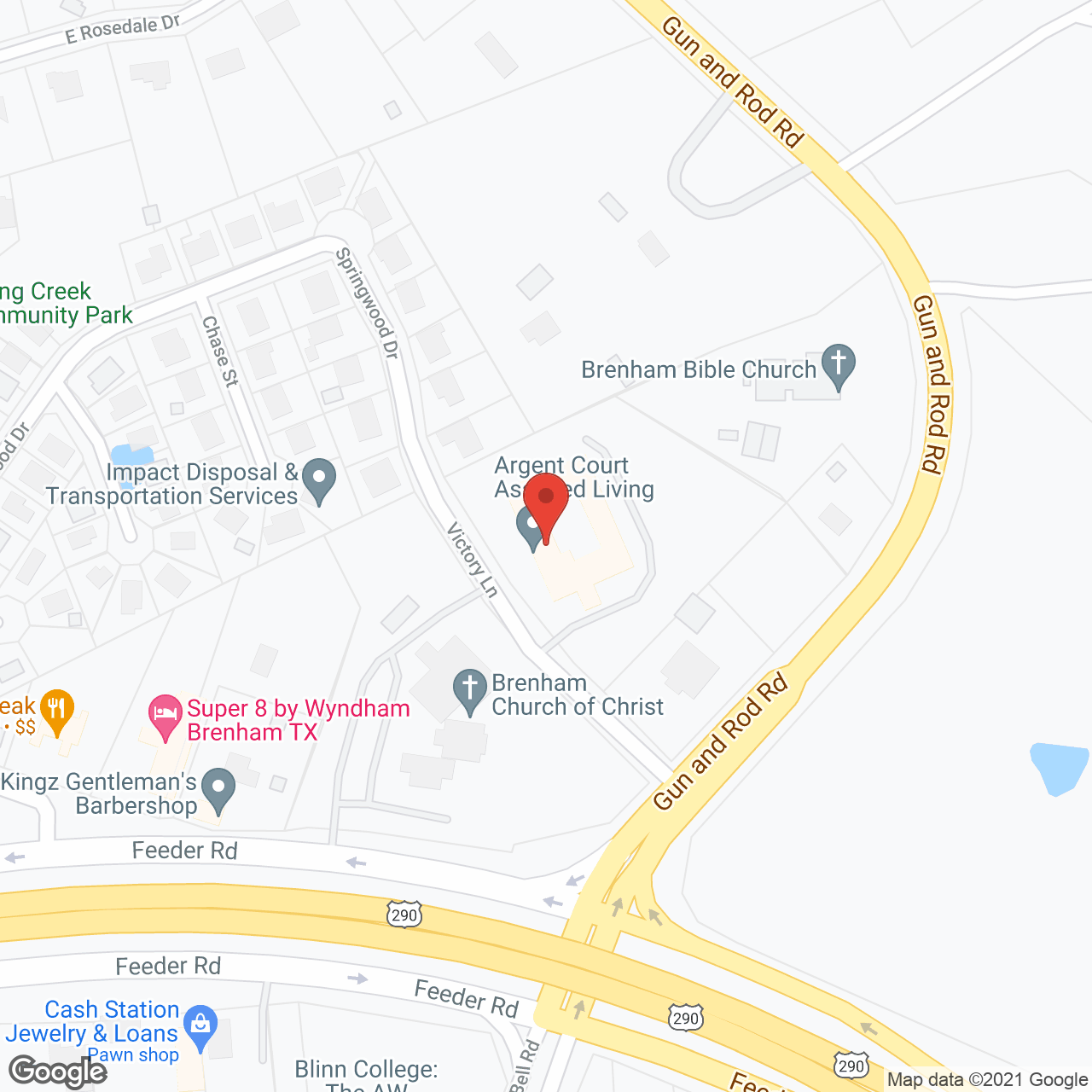 Argent Court of Brenham in google map
