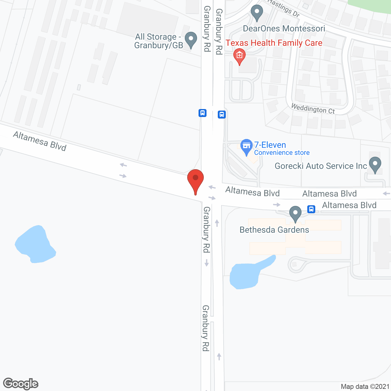 Bethesda Gardens Fort Worth in google map