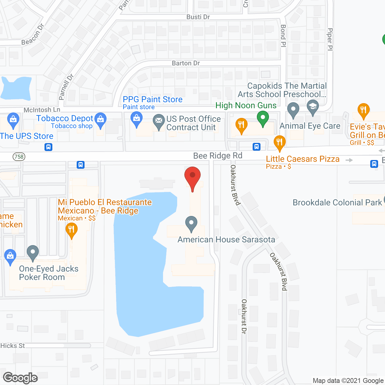 American House Sarasota in google map