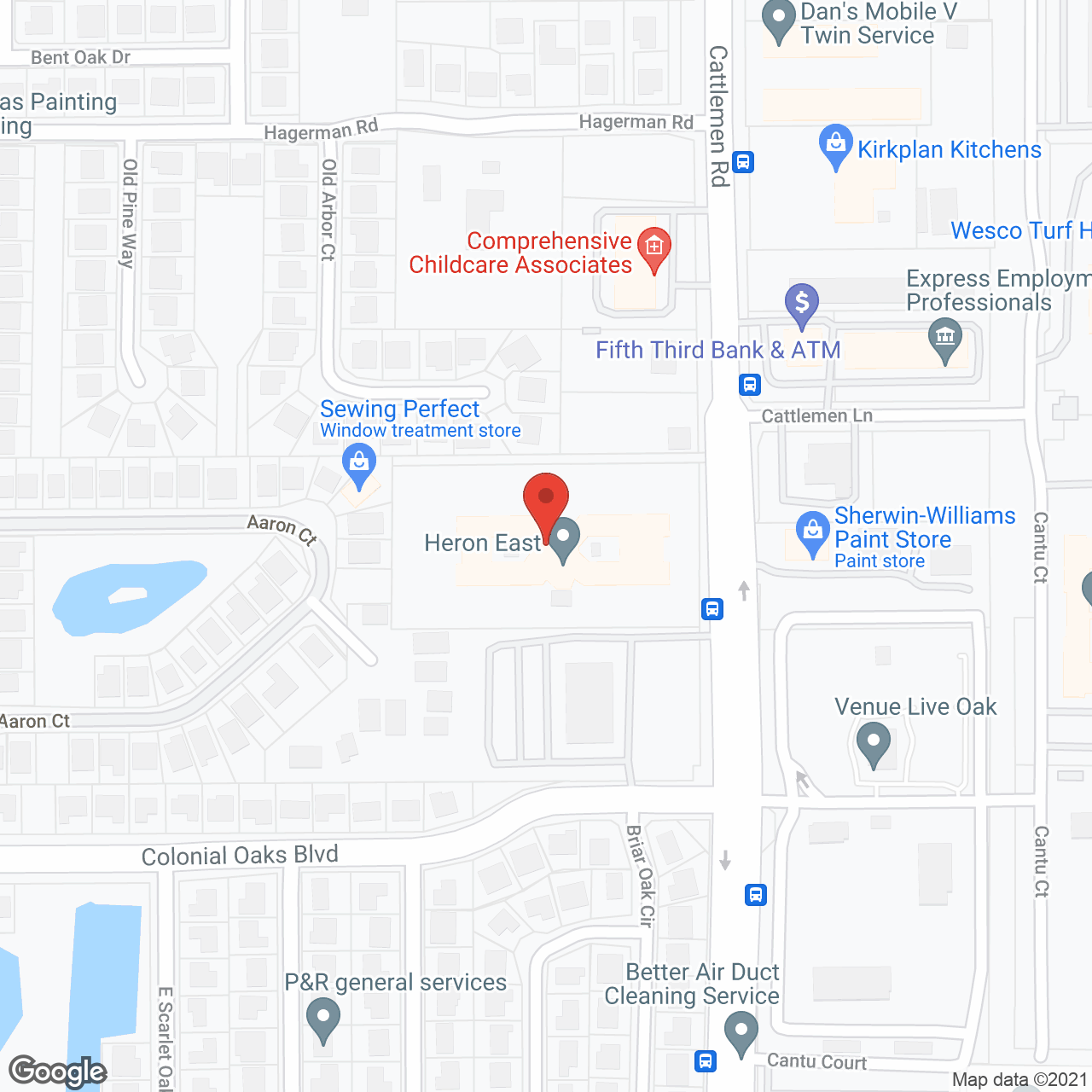 Heron East in google map