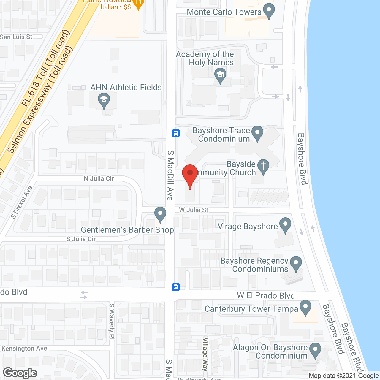 Angels Senior Living at South Tampa in google map