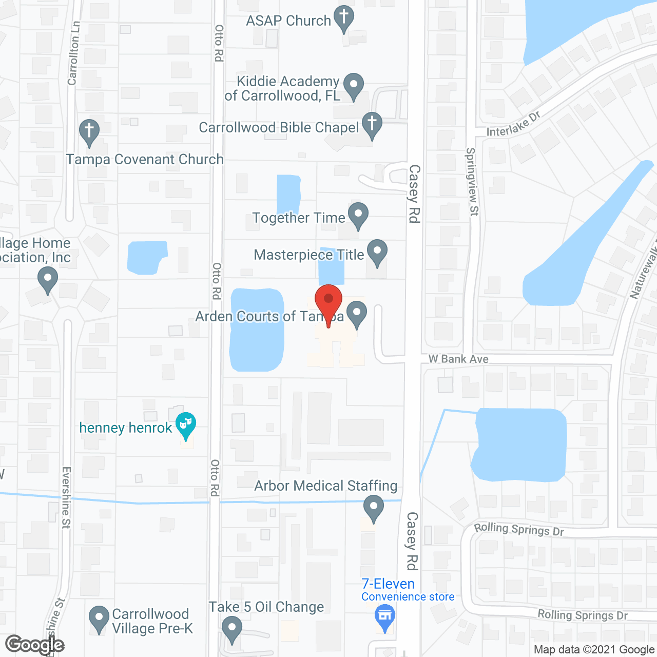 Arden Courts of Tampa in google map