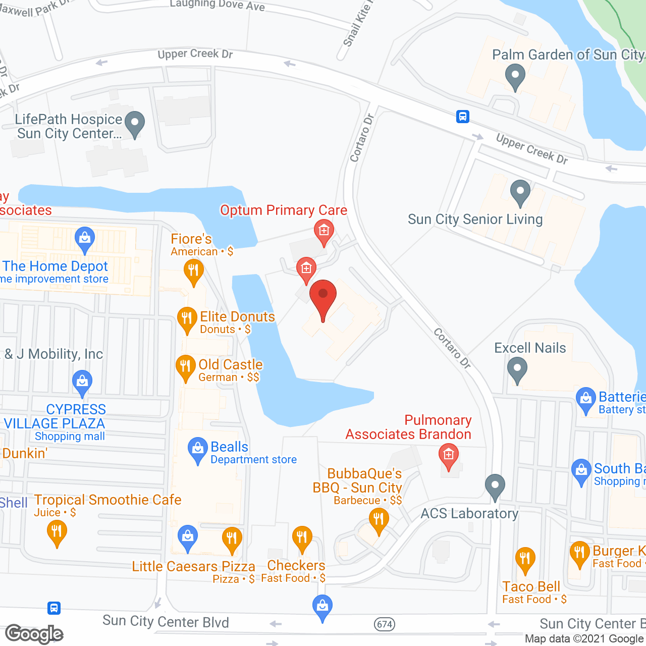 Belvedere Commons of Sun City Center in google map