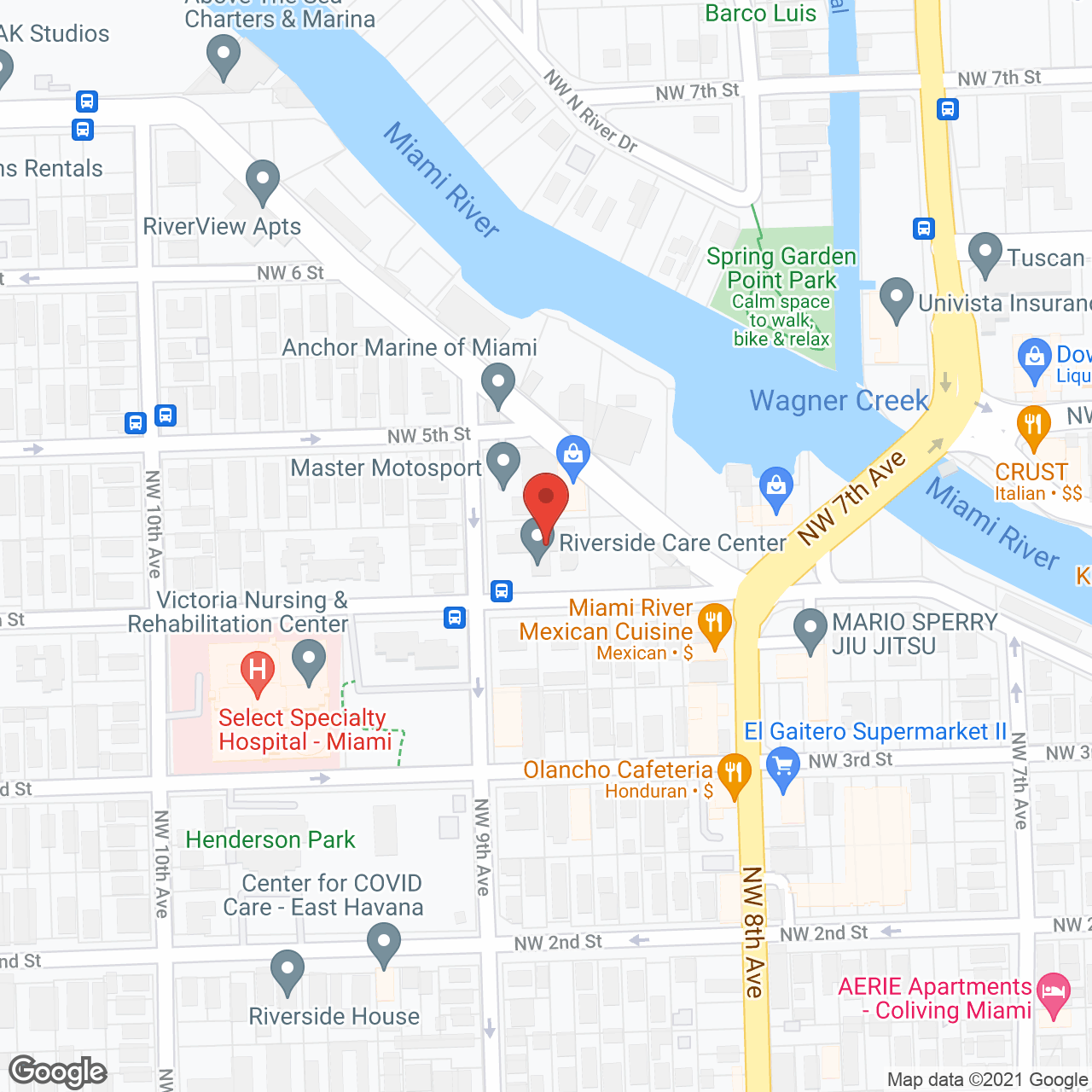Riverside Care Center in google map