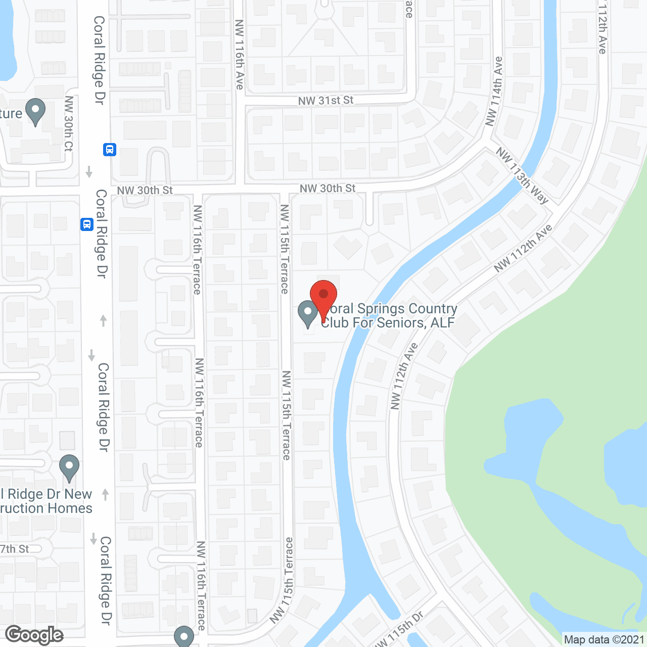 Coral Springs Country Club for Seniors in google map
