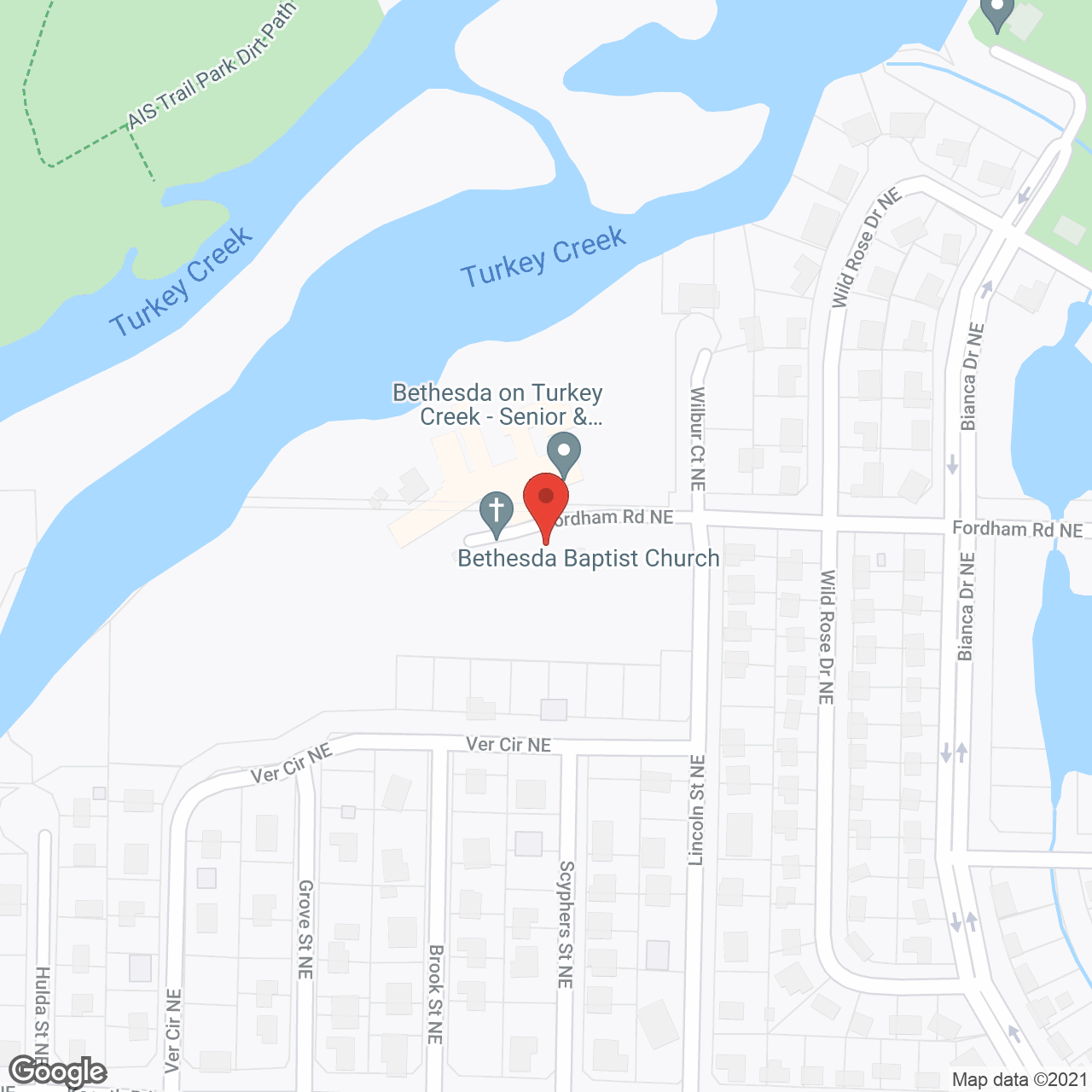 Bethesda on Turkey Creek in google map