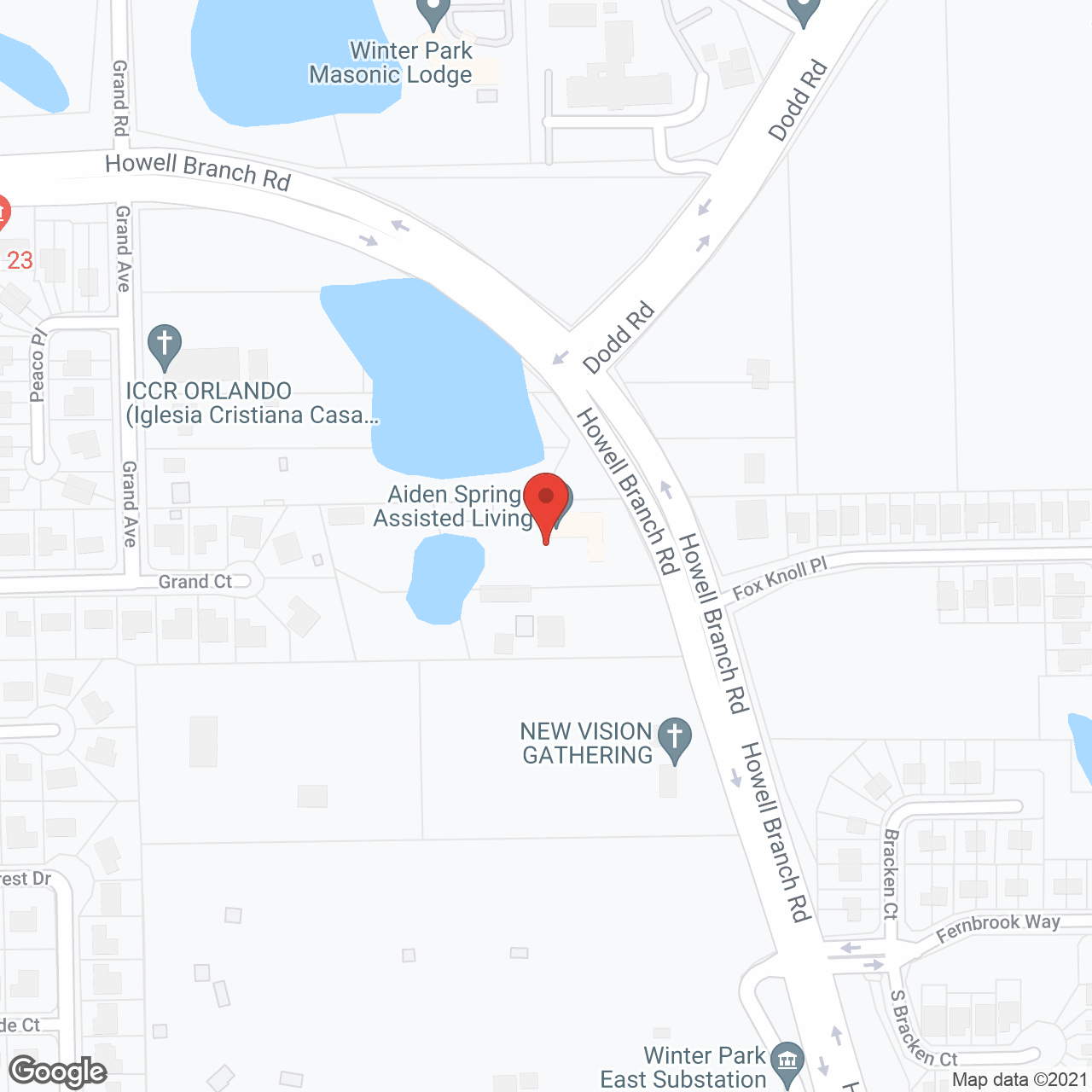 Aiden Springs Assisted Living Facility in google map