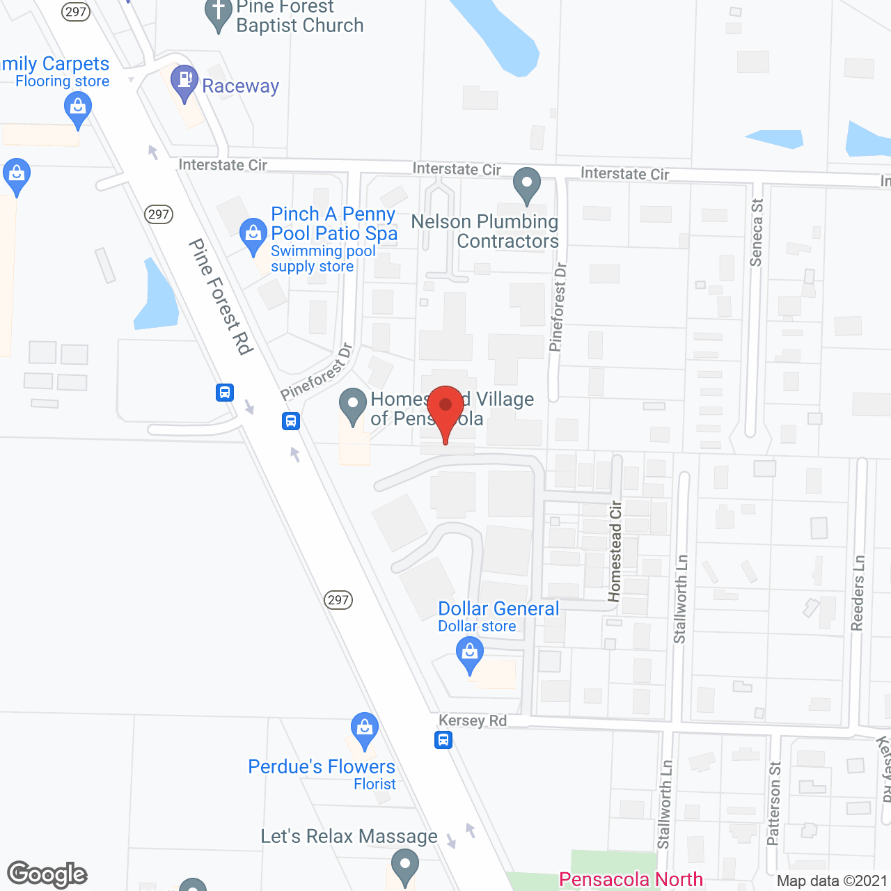 Retirement Center in google map