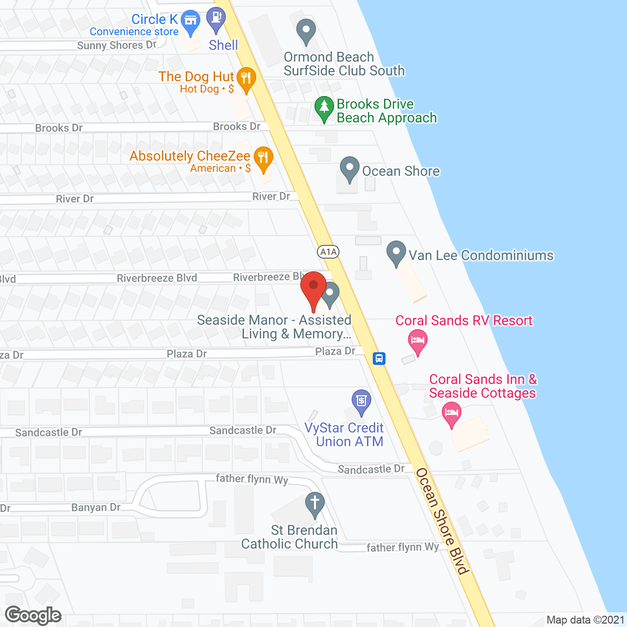 Seaside Manor in google map