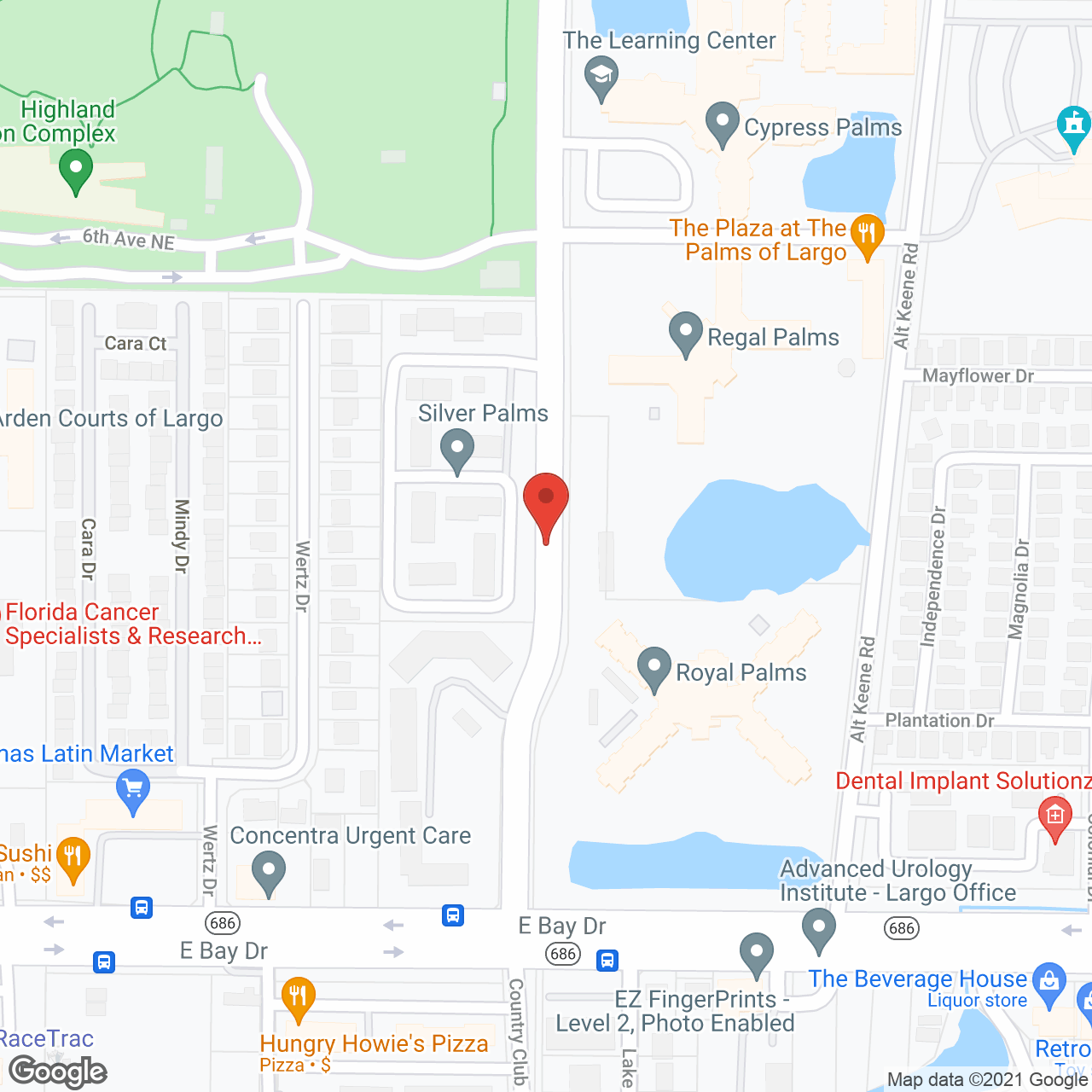 Regal Palms in google map