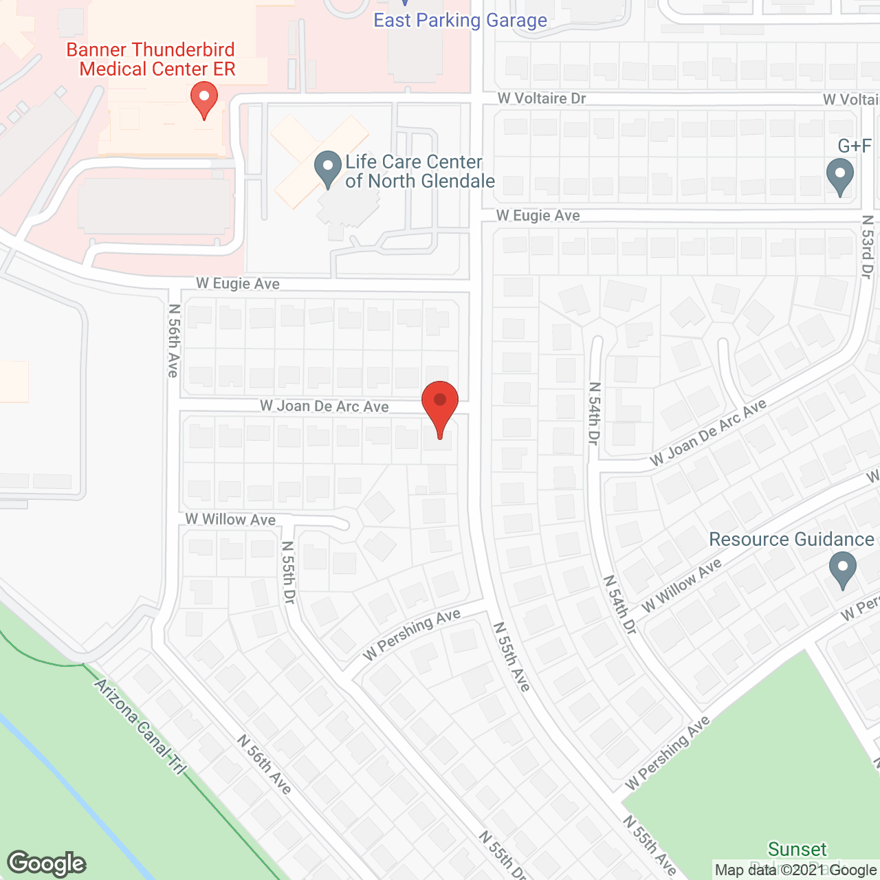 Thunderbird Adult Care Home in google map