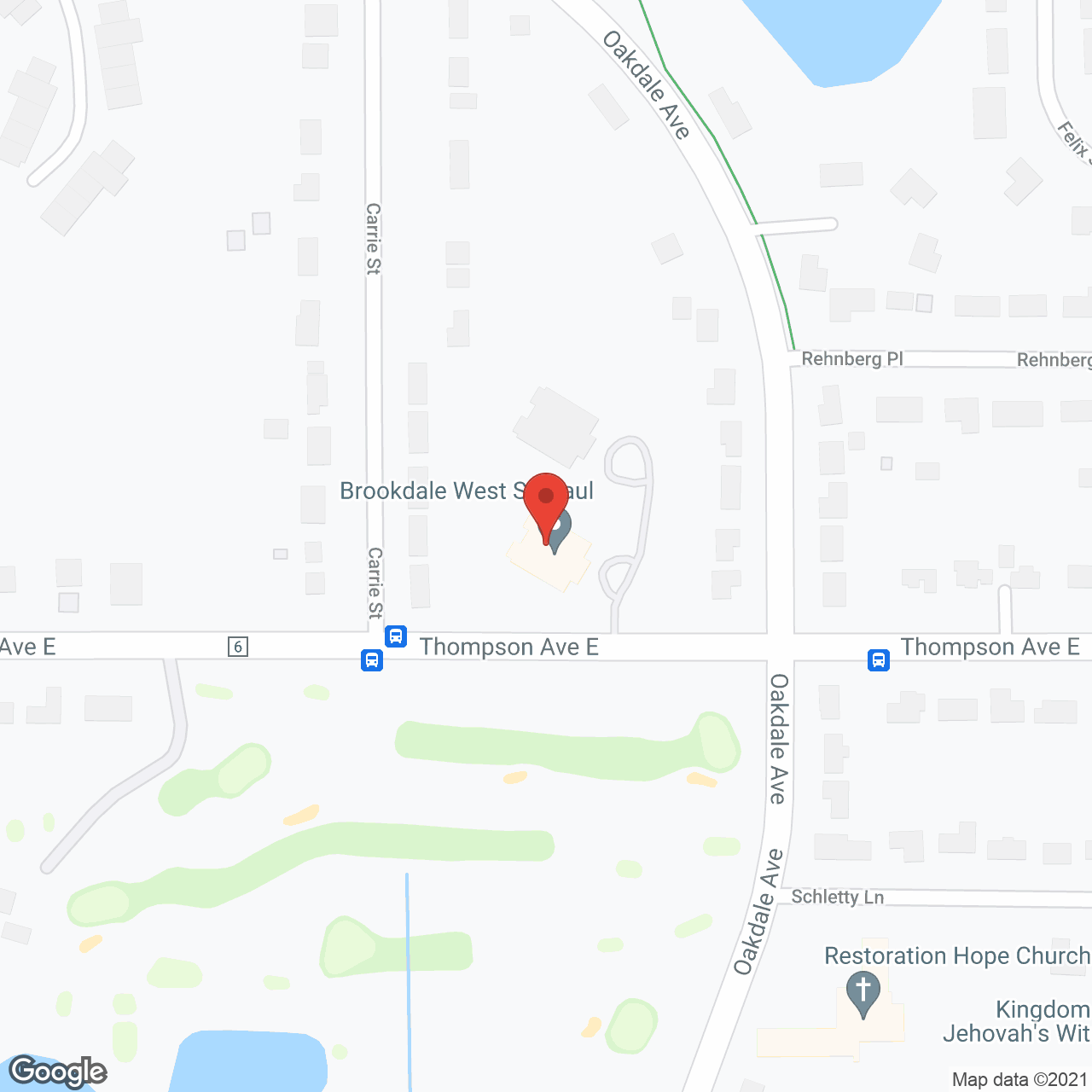 Brookdale West St. Paul Assisted Living in google map