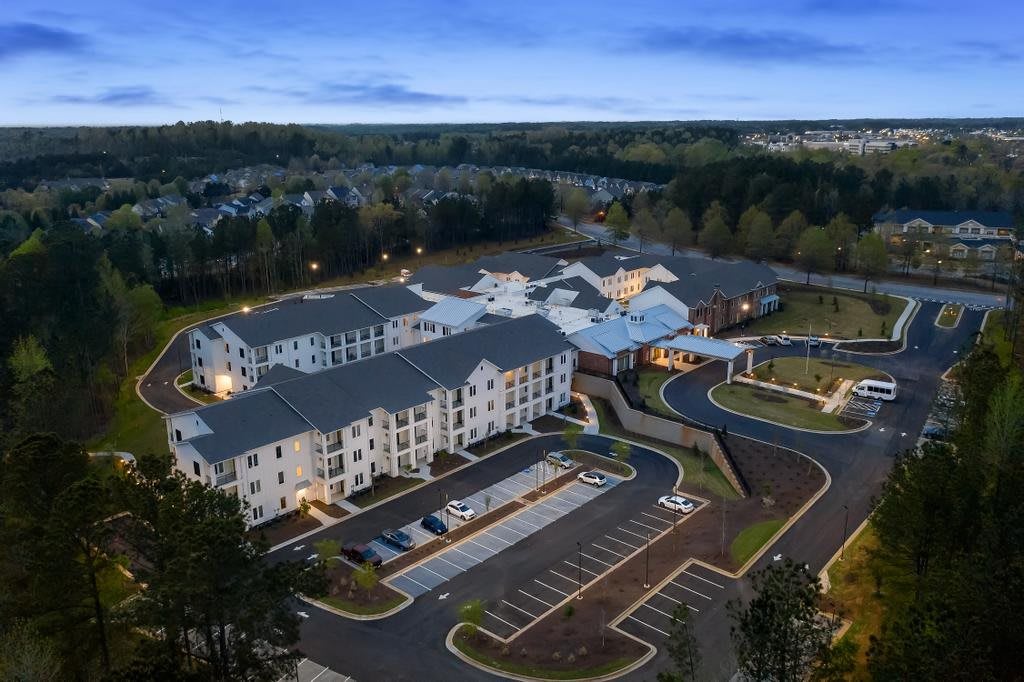 The Claiborne at Newnan Lakes aerial view of community