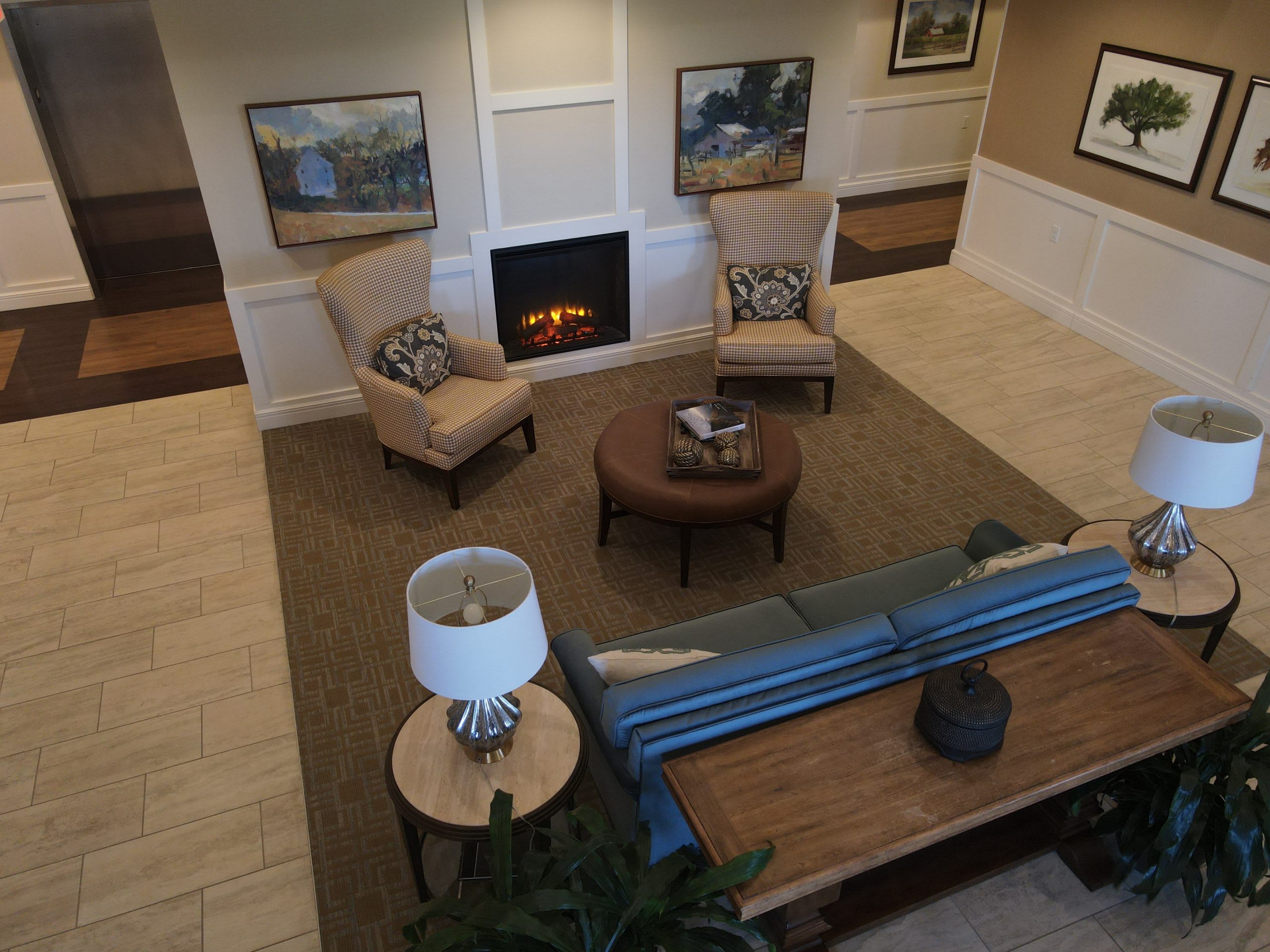 The Township Senior Living indoor common area
