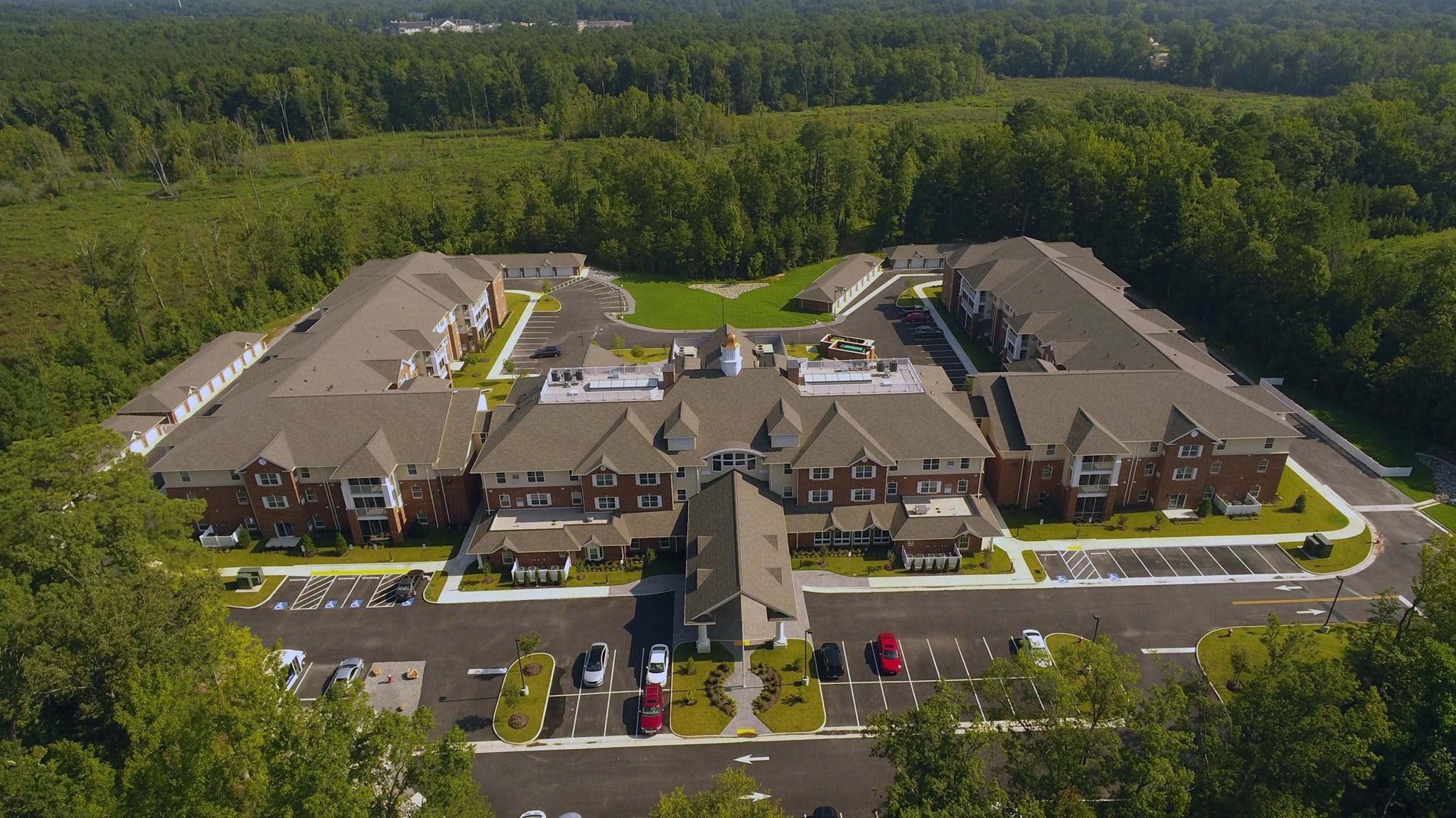 Tuckahoe Pines Retirement Community aerial view of community
