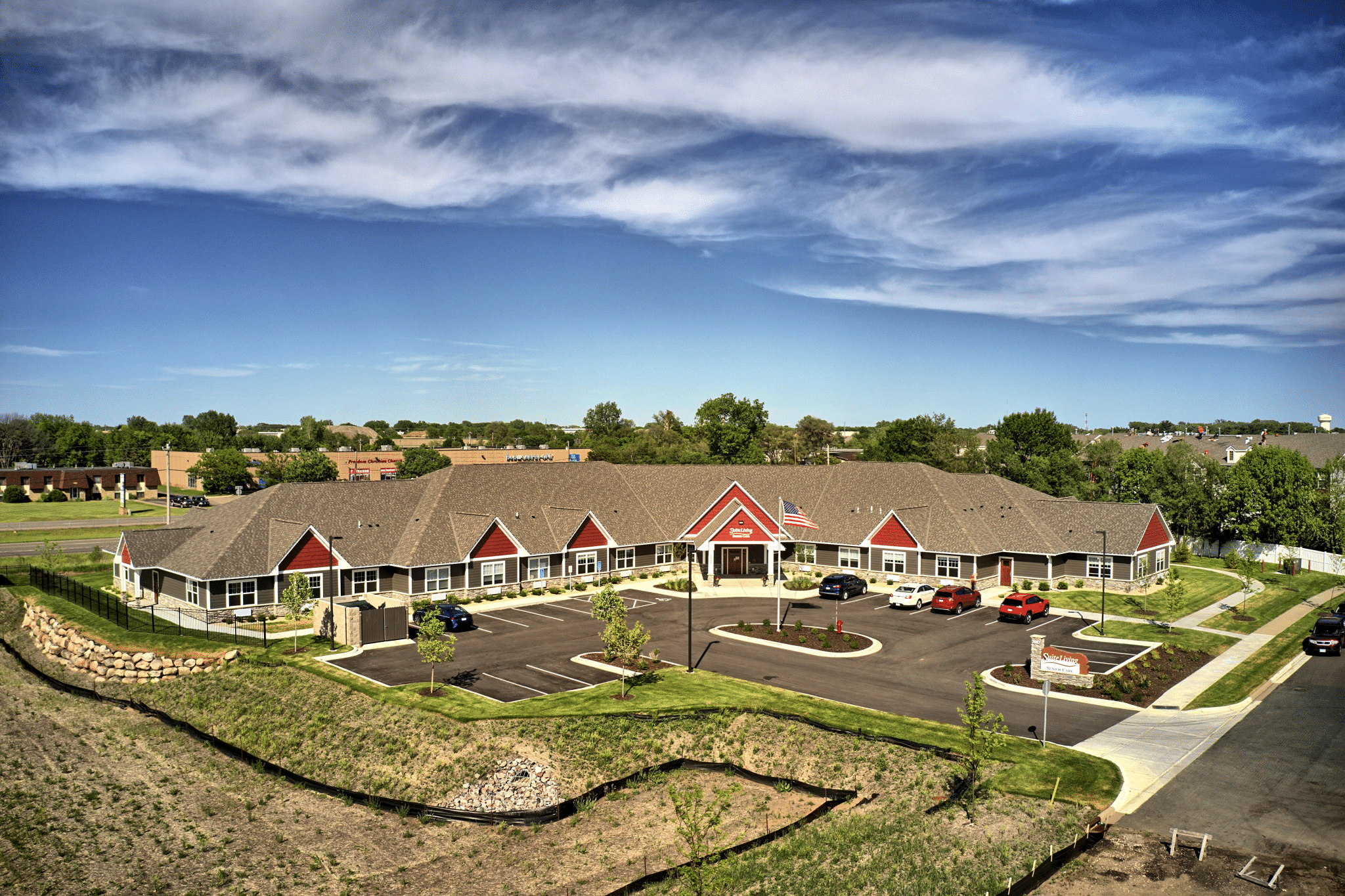Suite Living of Ramsey aerial view of community