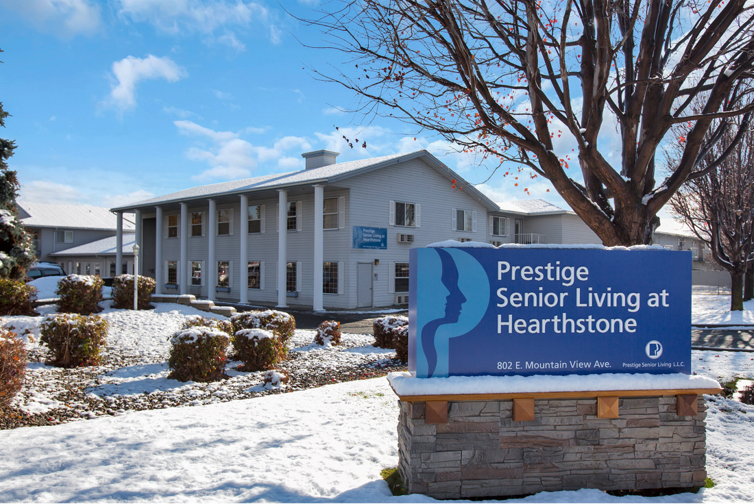 Prestige Senior Living at Hearthstone community exterior