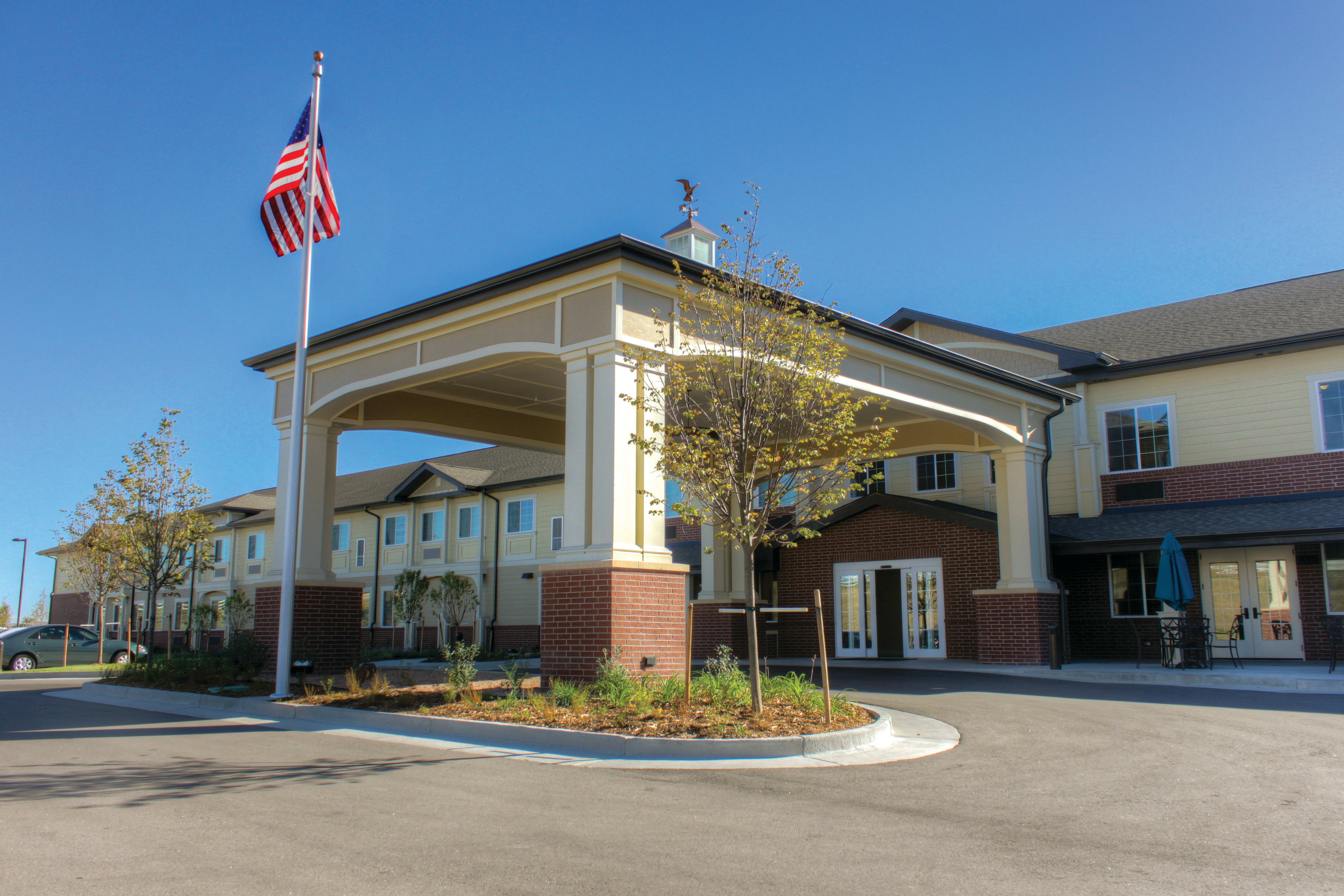 Peakview Assisted Living and Memory Care community entrance