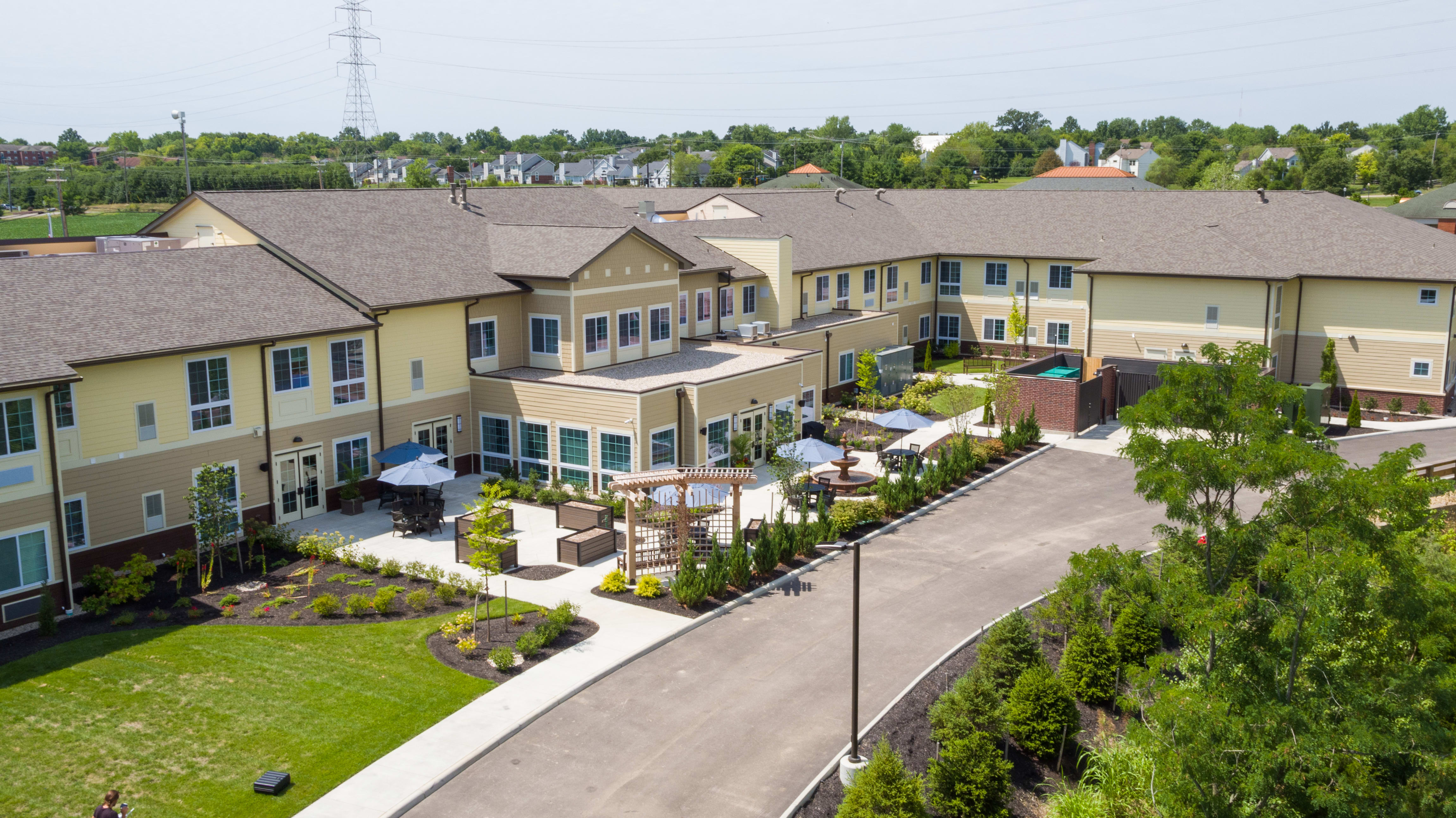 Mason Assisted Living and Memory Care aerial view of community