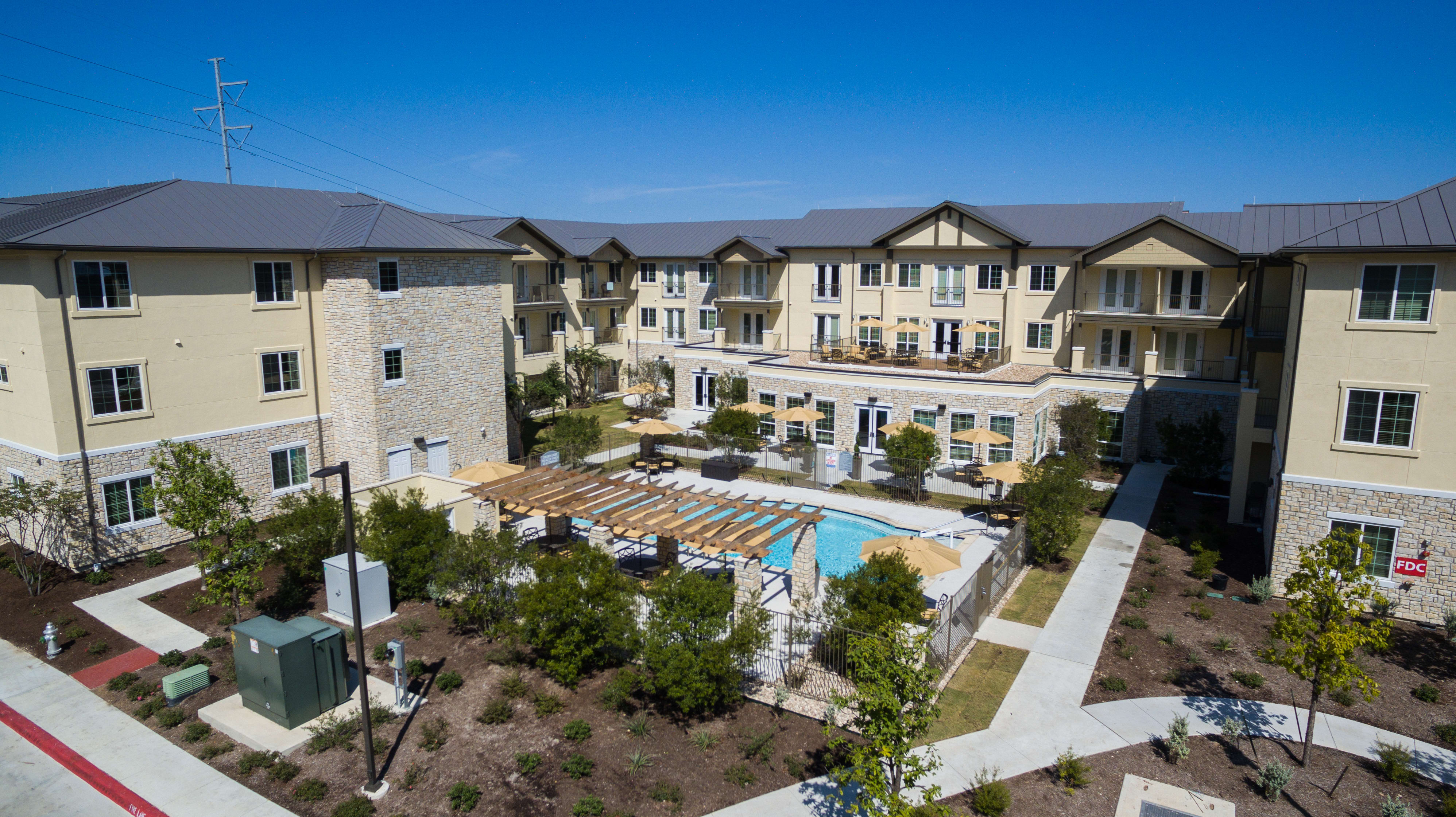 Lake Travis Independent Living aerial view of community