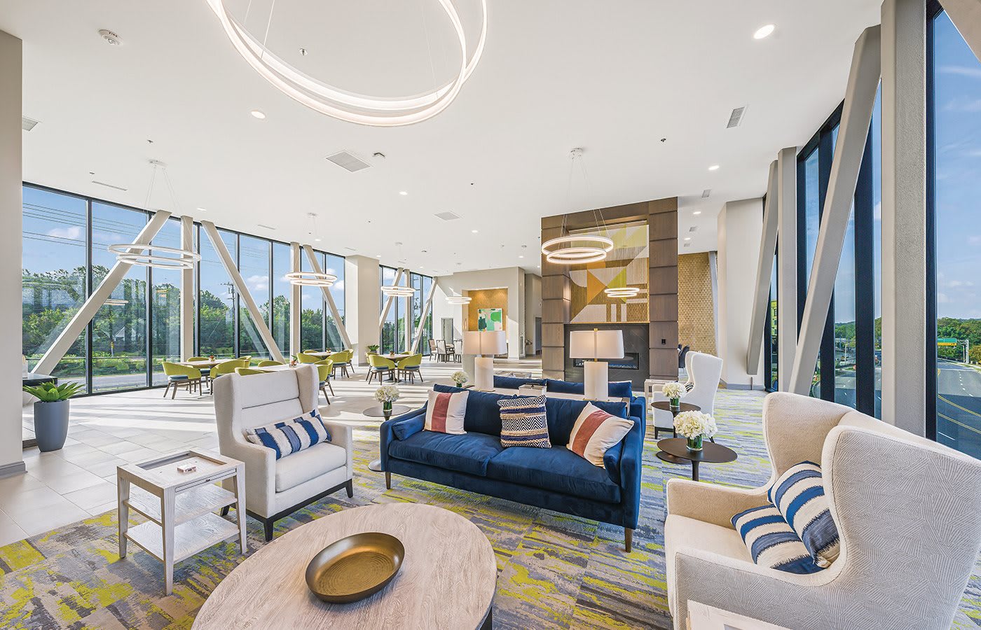 The Skybridge at Town Center indoor common area