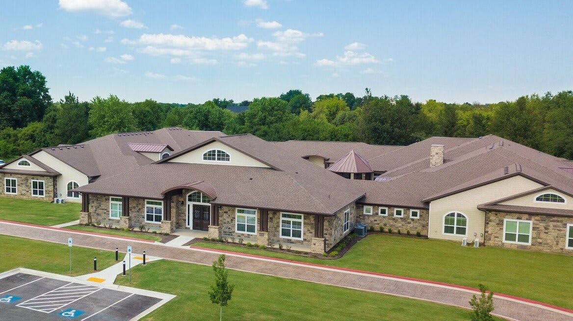 Grand Brook Memory Care Rogers at Pinnacle Hills aerial view of community