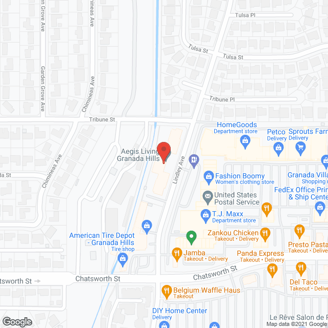Aegis of Granada Hills in google map