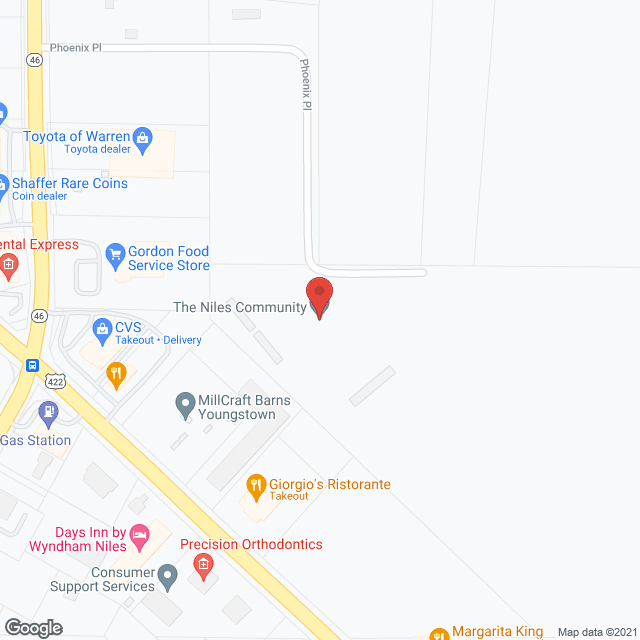 Niles Community in google map