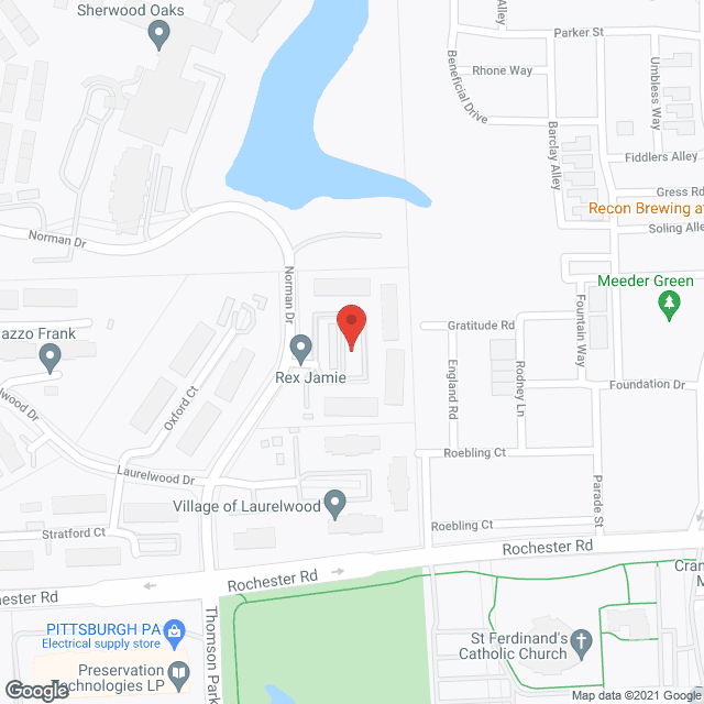Sherwood Oaks in google map
