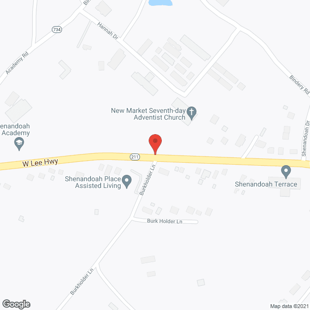 Shenandoah Place in google map