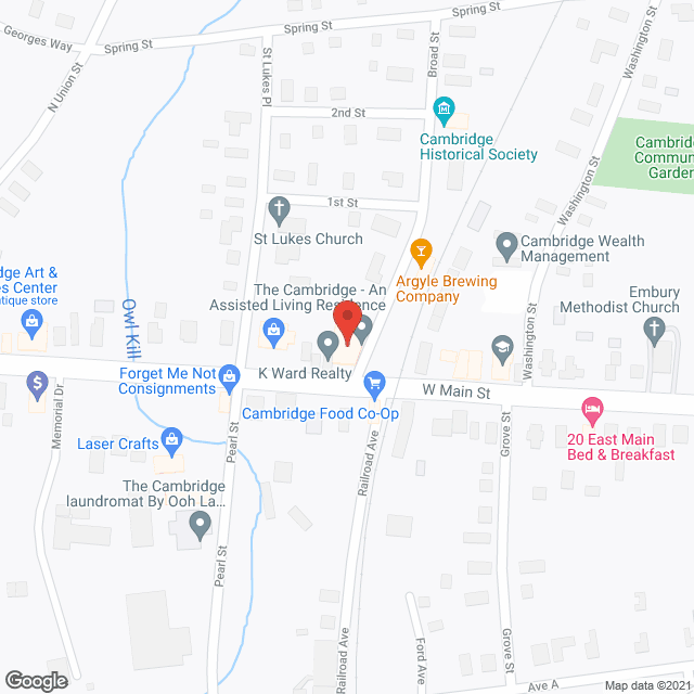 Cambridge in google map