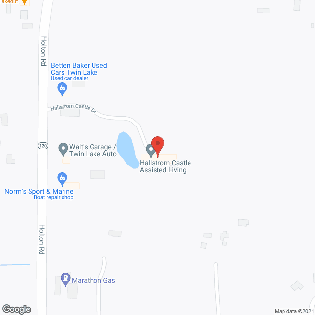 Hallstrom Castle Assisted Living in google map