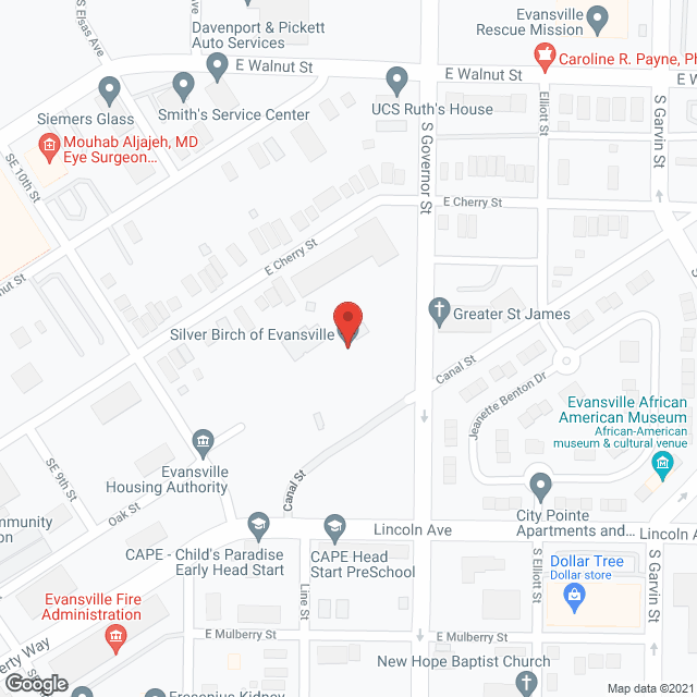 Silver Birch of Evansville in google map