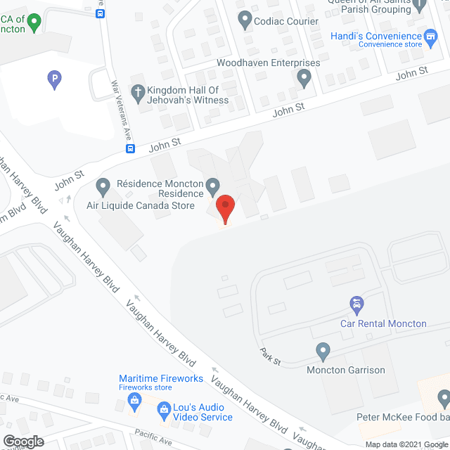 Residence Moncton in google map