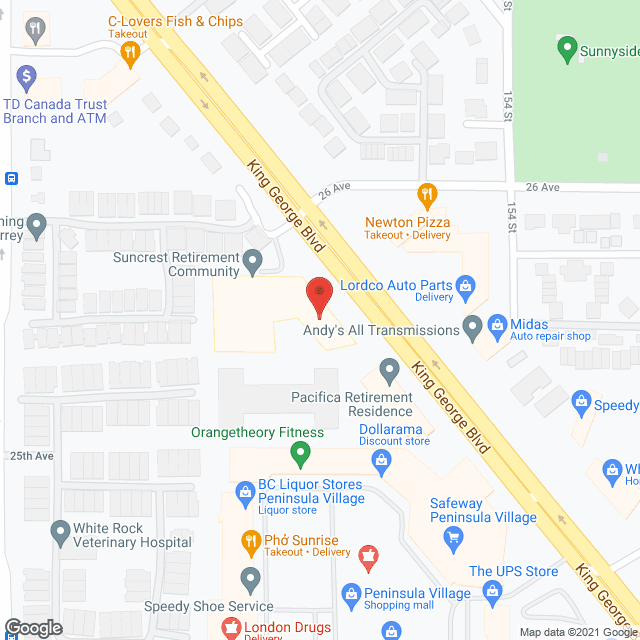 Suncrest Retirement Community in google map