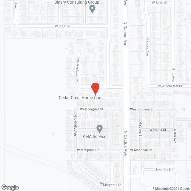 Cedar Crest Home Care in google map