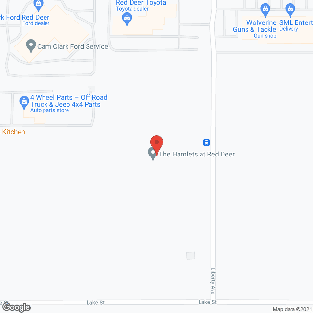 Hamlets at Red Deer in google map