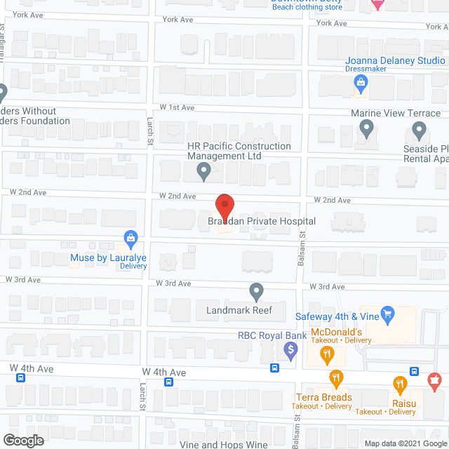 Braddan Private Hospital in google map