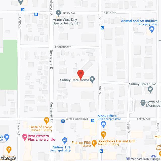 Sidney Care (public) in google map