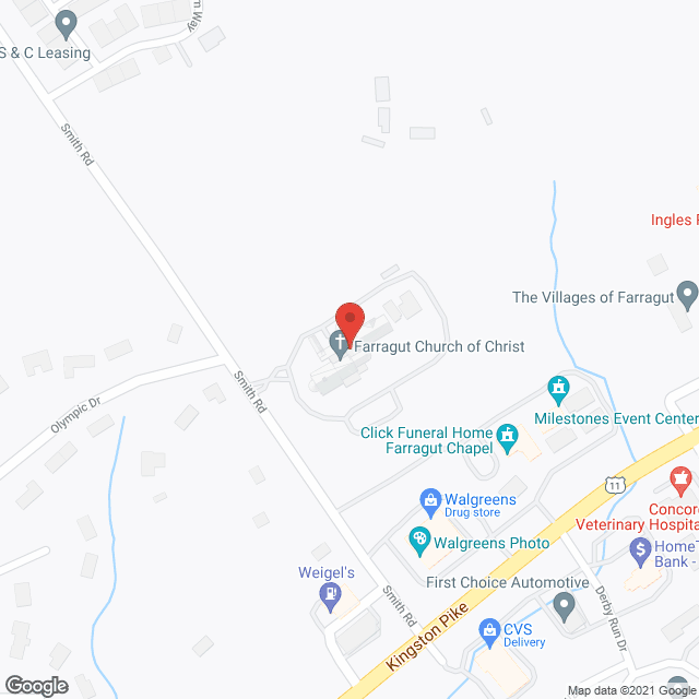 Villages of Farragut -Fall '19 in google map
