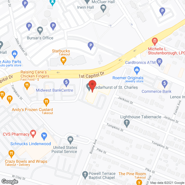 Cedarhurst of St. Charles - dup of Comm 1384570 in google map