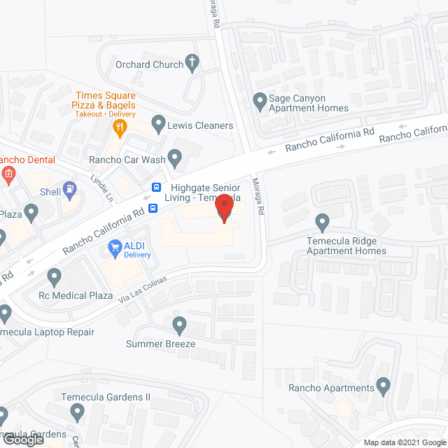 Highgate Senior Living-Temecula in google map
