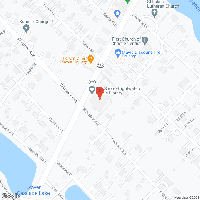 Bay Shore-Brightwaters Public Library in google map