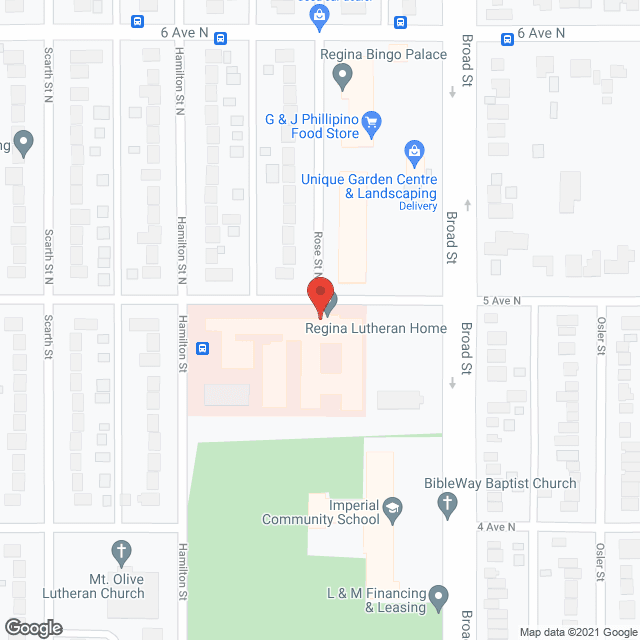 Regina Lutheran Home in google map
