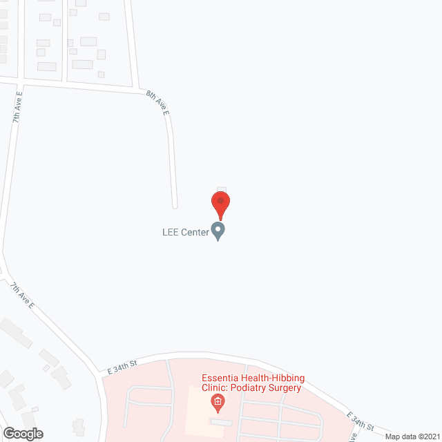 LEE Center of Hibbing in google map